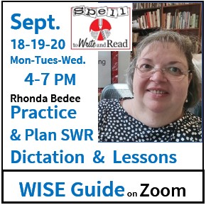 WISE Guide Practice and Plan – Sept. 18-20 evenings from Rhonda B.