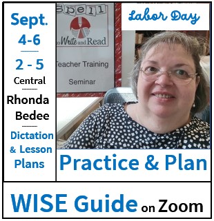 WISE Guide Practice & Plan – Sept. 4-6 on Zoom with Rhonda Bedee